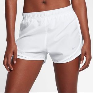 White Nike Dry Tempo Shorts